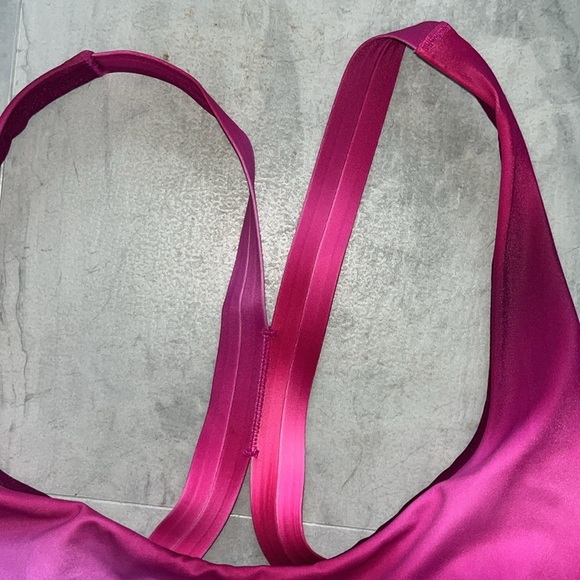 Athleta   Racer back Bra Variations of pink/purple interior removable pads  Sz M - Picture 3 of 9